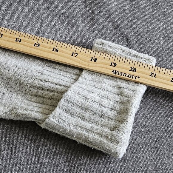 Cynthia Rowley Sweater Womens L Gray LS Shawl Collar Cottagecore Wool Blend Soft - Picture 6 of 12